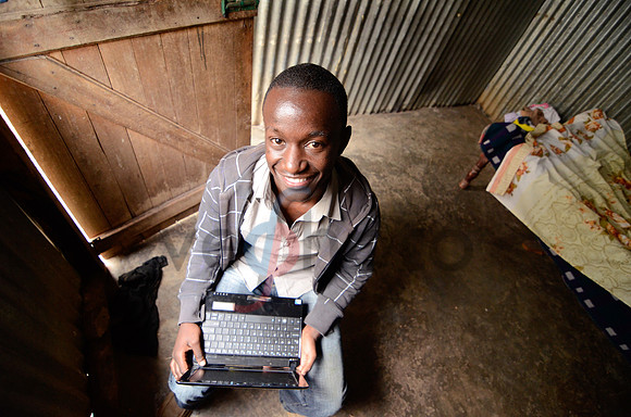 Samuel at his home on the outskirts of Nairobi