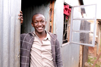 Samuel at his home on the outskirts of Nairobi