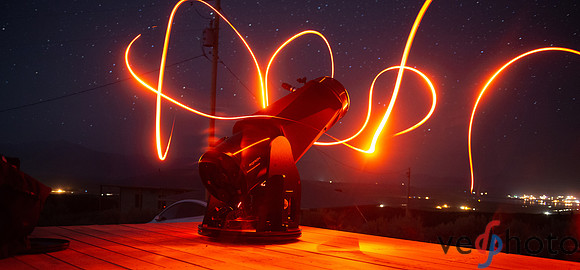 Light painting while observing in Nevada