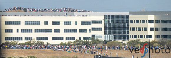 Google employees prepare for the Space Shuttle Endeavour Flyover